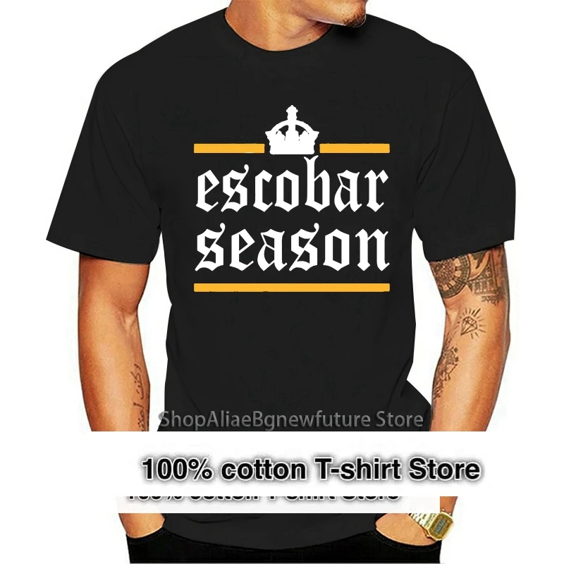 

ESCOBAR SEASON NAS NASIR ILLMATIC HIP HOP RAP NY JAY Z BIGGIE STILLMATIC T SHIRT 100% cotton tee shirt tops wholesale tee
