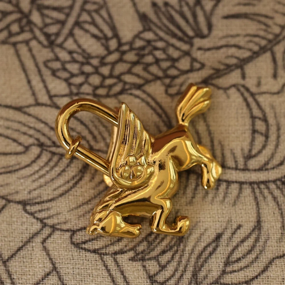 Luxury Bag Pendant For Birkin Kelly Bag Pegasus Lock Charm All-steel Animal Metal Lock Bag Pendant High-end Charm Necklace