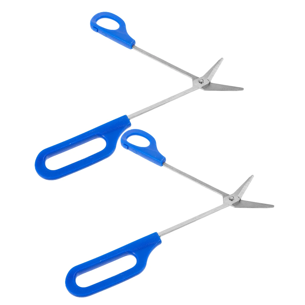 

2PCS Stainless Steel Toenail Scissors Curved Tip Clippers Pedicure Manicure Tools Nail Remover Cuticle Scraper