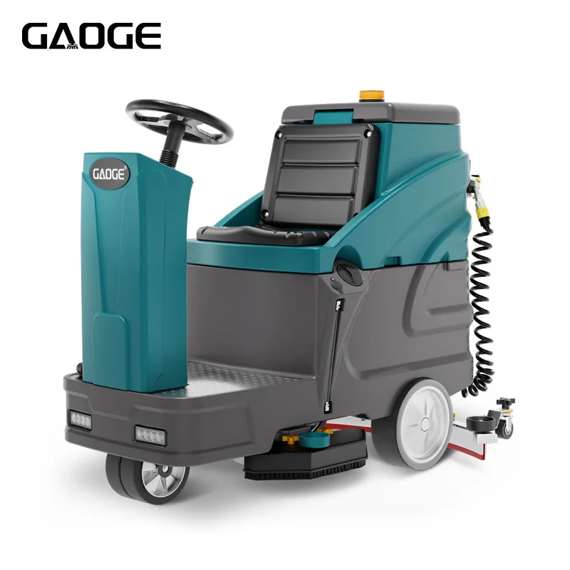 Industrial Floor Scrubber Dryer 36.2in X68 Commercial Floor Cleaning Machine Ride On Floor Scrubber with Battery 50052 Sqft