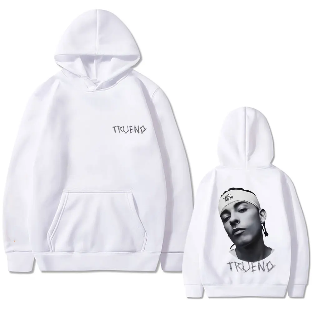 Rapper Trueno Face Graphic Hoodie Men Women Hip Hop Fashion Pop Music Sweatshirt Male Casual Cotton Oversized Hoodies Streetwear