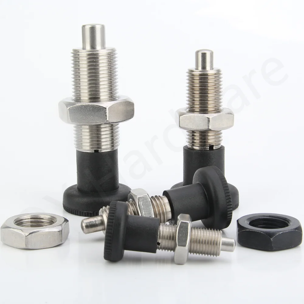 QX219 High Quality Index Plunger Carbon Steel Stainless Steel Return Type  Spring Screw Lock Pin M10 M12 M16 M20