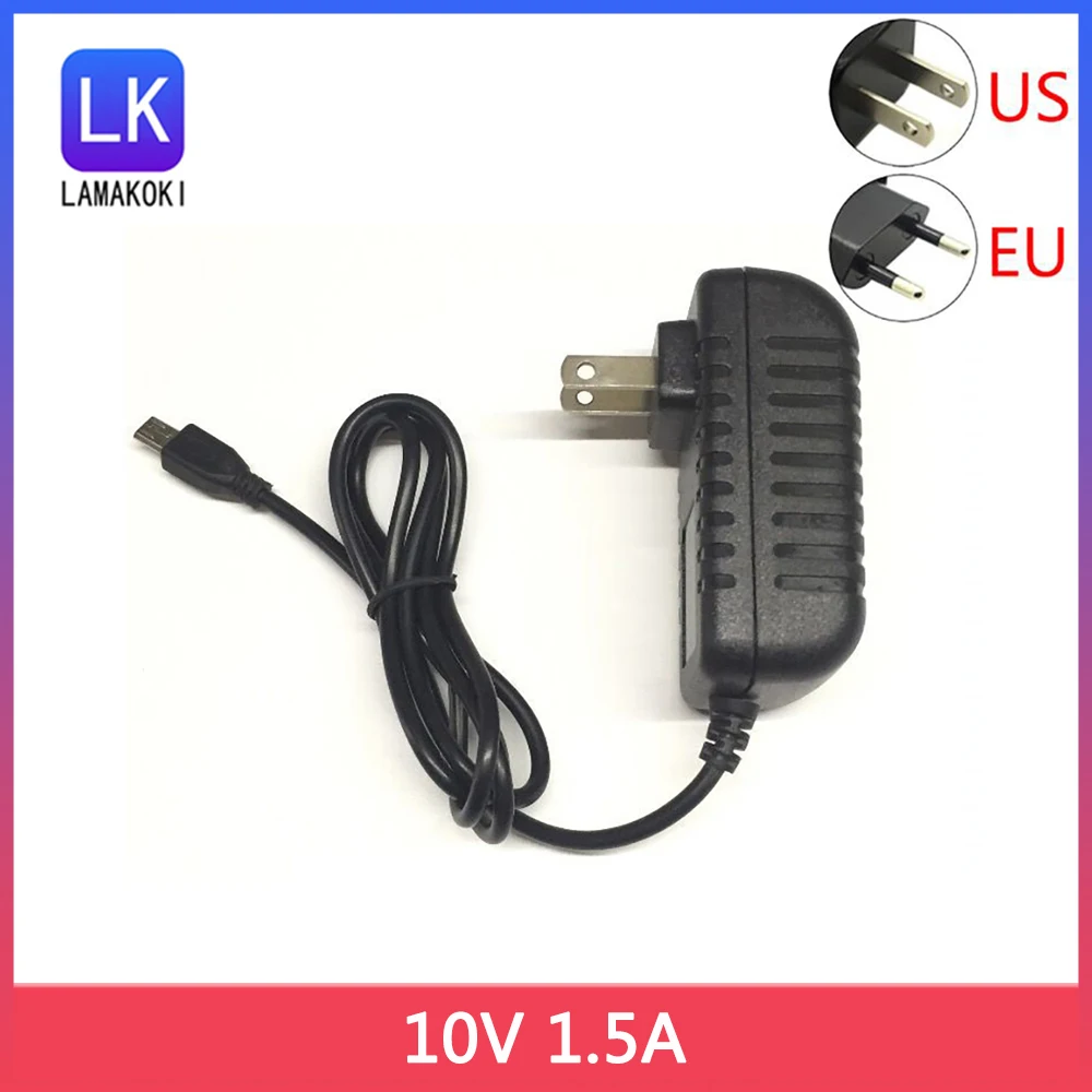 AC 100-240V to DC 10V 1.5A power supply adapter charger micro USB For Flashlight Portable Hanging Lamp Lantern Camping Light