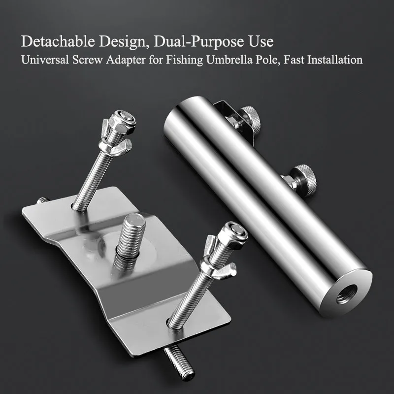 Heavy Duty Stainless Steel Umbrella Fixer Deck Mount Fishing Umbrella Bracket No Drill Windproof Fishing Umbrella Holder