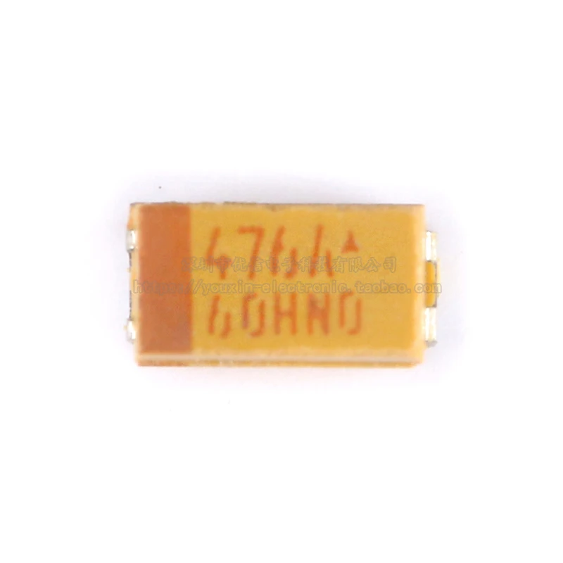 مكثف تنتالوم SMD ، نوع A 10V ، 47 ± ive ، كود (476A) مكون سلبي ، TLJA476M010R0600 ، 50