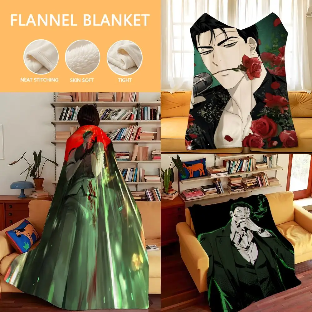

Comic U-Under t-the G-Green L-Light Throw Flannel Cozy Print Blanket, Portable, Durable Machine Washable cute Cool