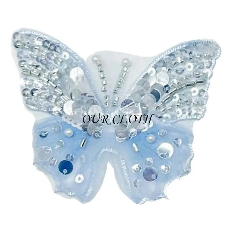 

Eye-Catching Butterfly Applique Sequined Sewing on Patches for Wedding Dress Y1AC