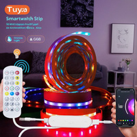 5V USB 5050 RGB LED Strip Lights Tuya Smart App Control Music Sync & Timeer Color Changing DIY Cuttable for TV Wedding Backlight