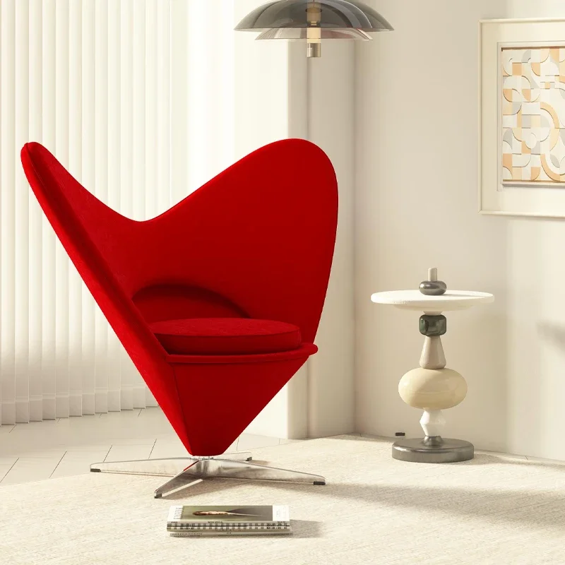 Designer Red heart queen Single Internet celebrity chair Creative art Personality leisure chair