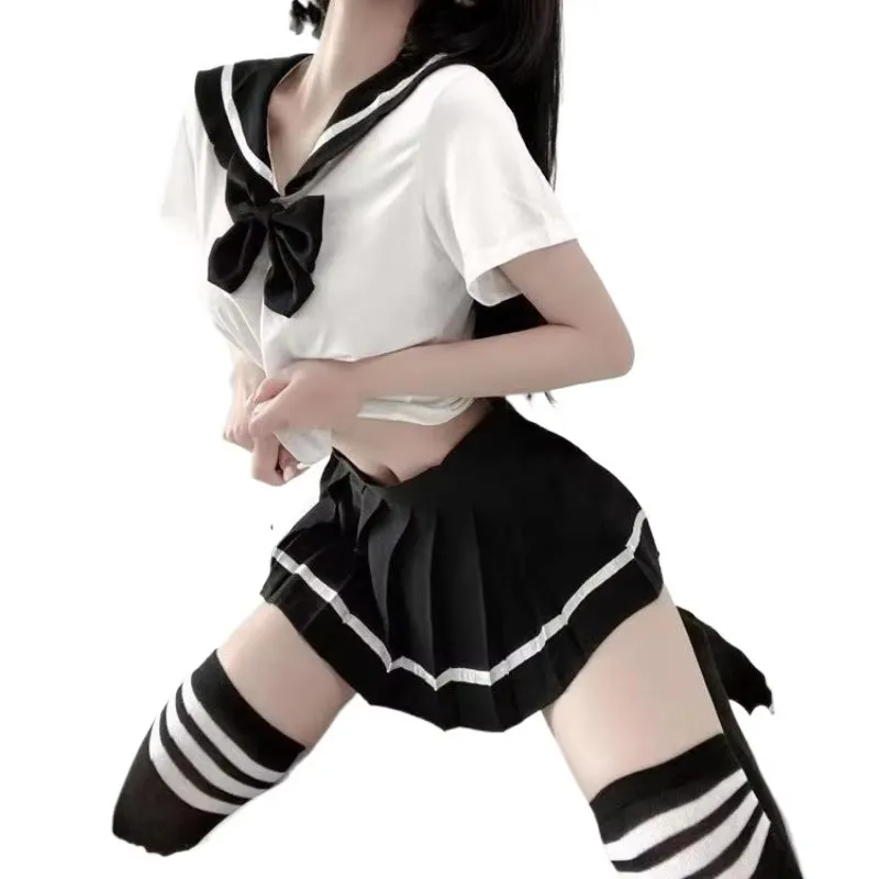 

New Sexy Pure Desire Style Erotic Underwear Temptation Cute Short Skirt Student Role Playing JK Uniform Erotic Set