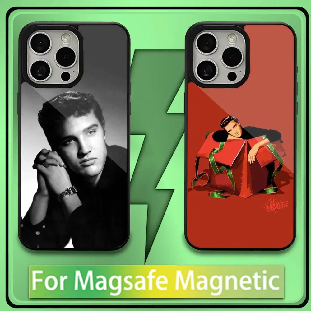 

Singer E-Elvis P-Presley Phone Case For iPhone 16,15,14,13,12,11,Plus,Pro,Max,Mini Soft Magesafe Magnetic Wireless Charge