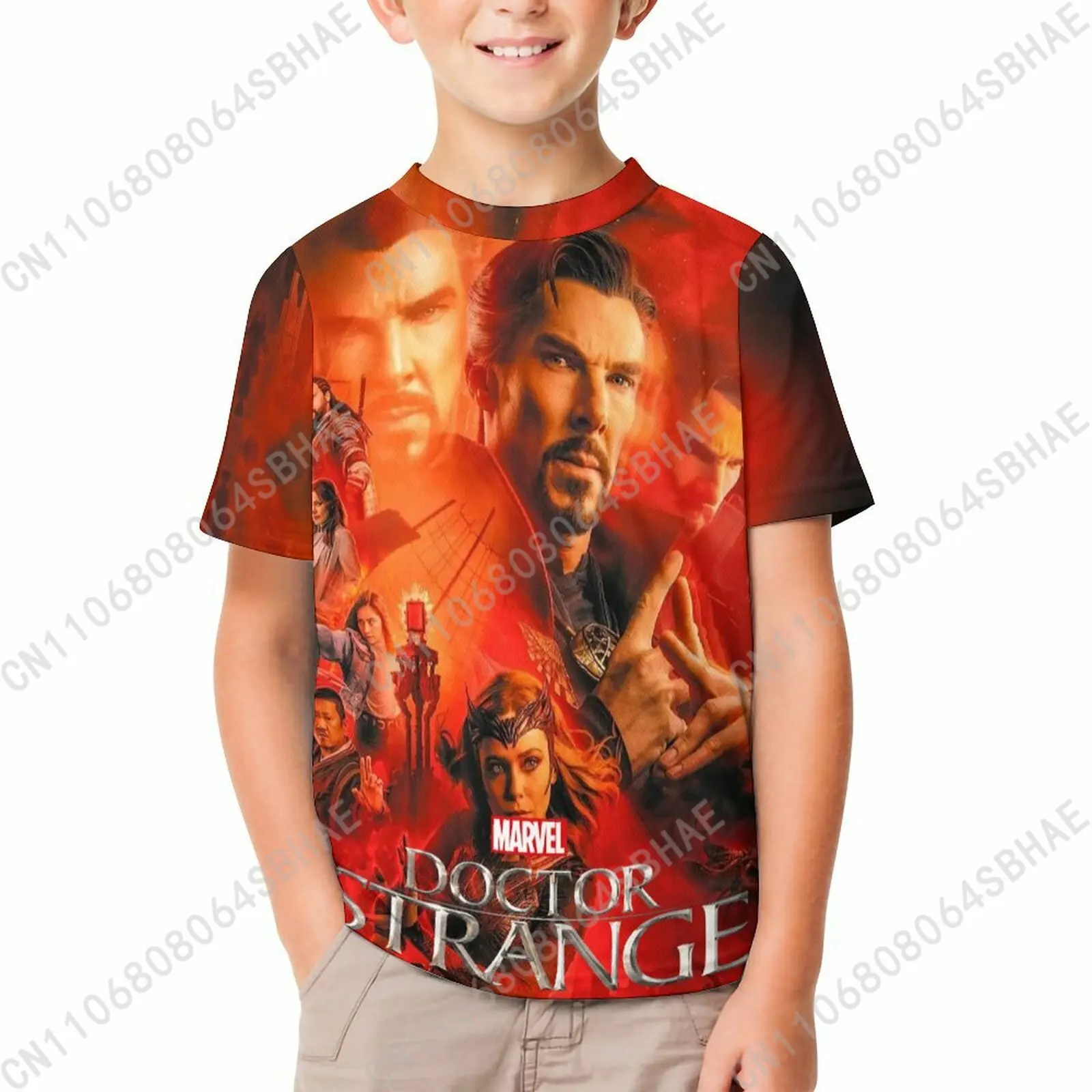 

Marvel Doctor Strange T Shirt Boy Girl Short Sleeve Print Cotton TShirt Comfortable Crew Neck Children Child Tee Cosplay