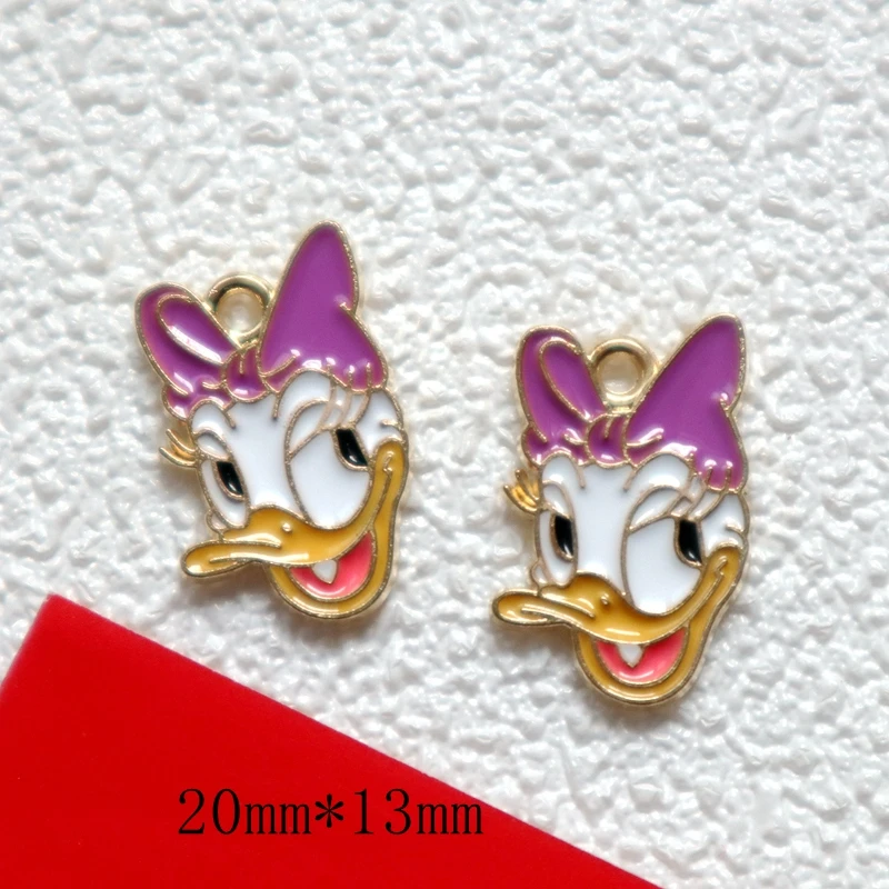 10pcs Cartoon Animal Avatar lega smalto ciondolo moda Kawaii Vivid Charms collana fai da te bracciale orecchini portachiavi accessori