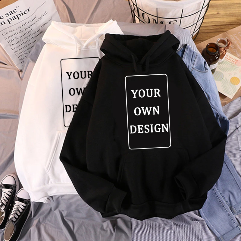 

2024 Custom Hoodie DIY Text Couple Friends Family Logo Image Print Clothing Personalized Fashion New Leisure Sweatshirt Xs-4XL