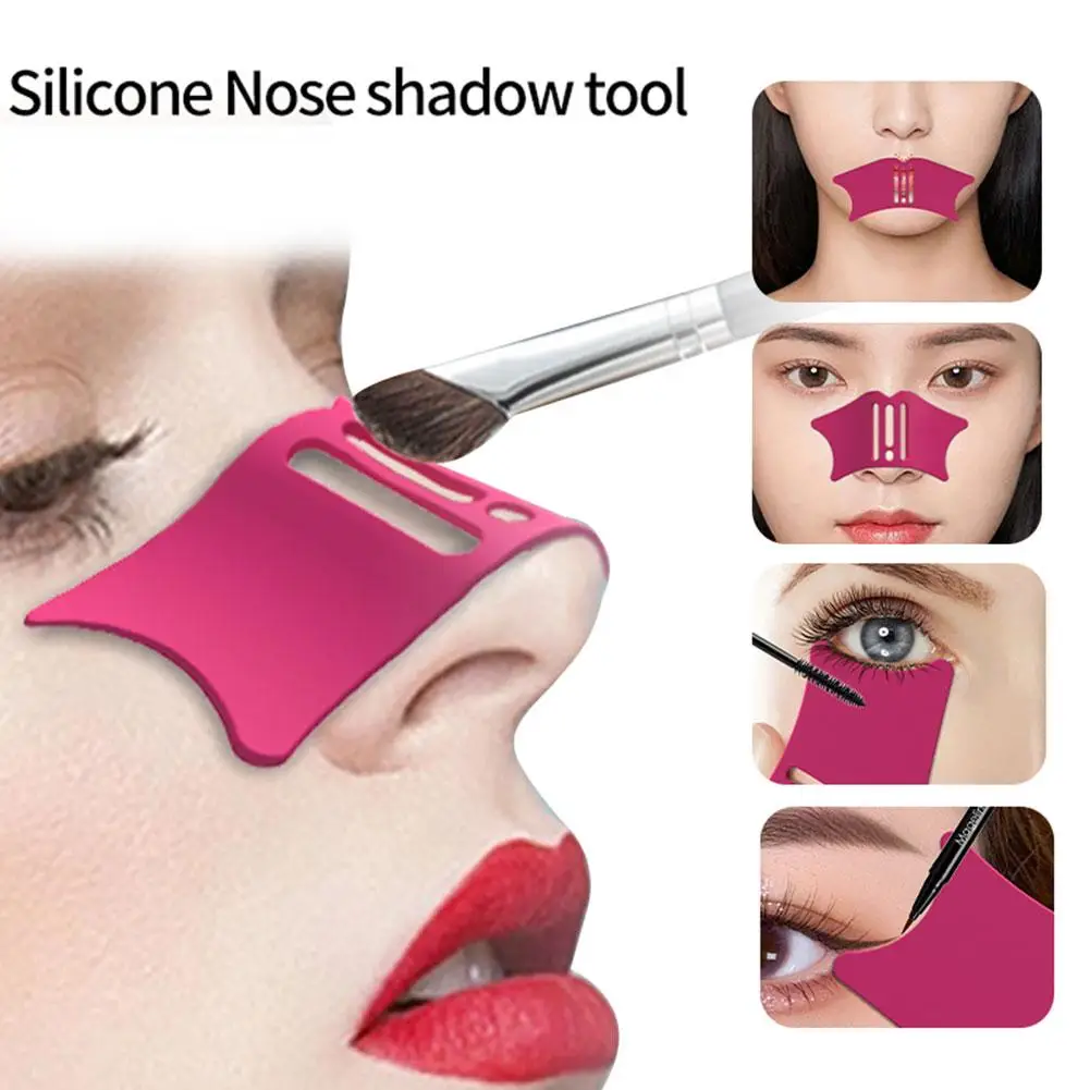 Strumento per ombretto per naso in silicone Strumento per contorno del naso Cuscinetti multifunzionali Aiutante Estensione ciglia Eyeliner Strumenti per il trucco Assist Make D5V5