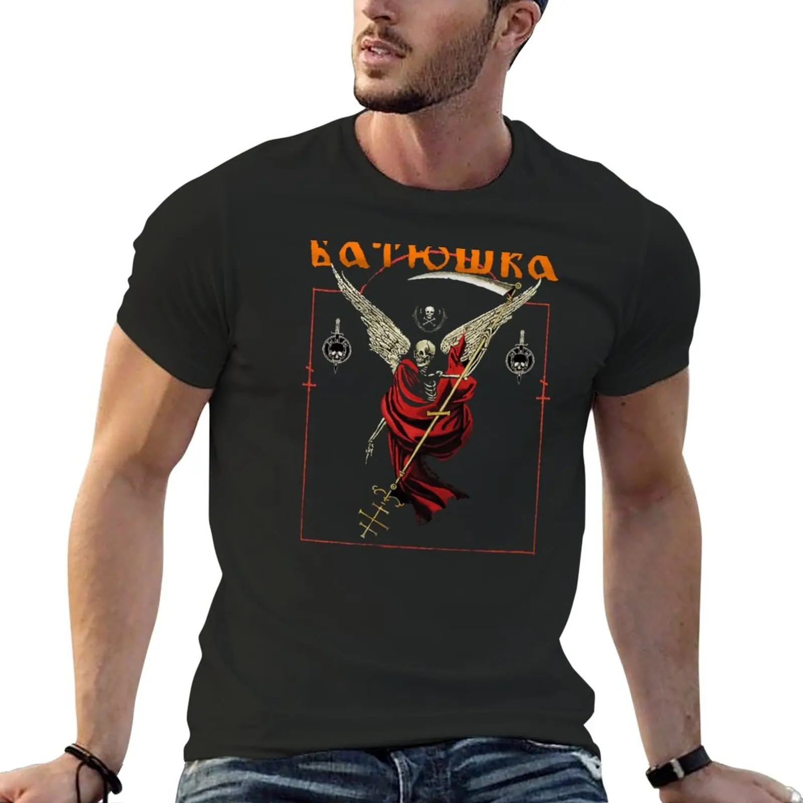 

New Batushka Angel of death T-Shirt vintage t shirt plain t-shirt boys animal print shirt plain black t shirts men