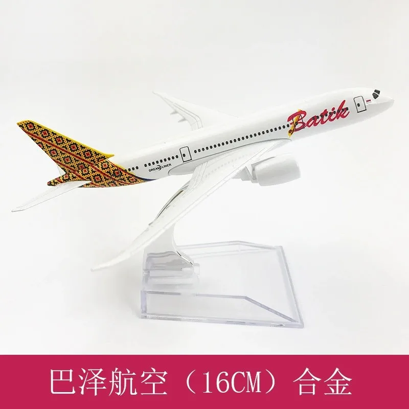 16cm 6Inch B787 Batik Air Indonesia Boe-ing Model Airplane Diecast Metal 1/400 Scale Planes For Collections And Displays