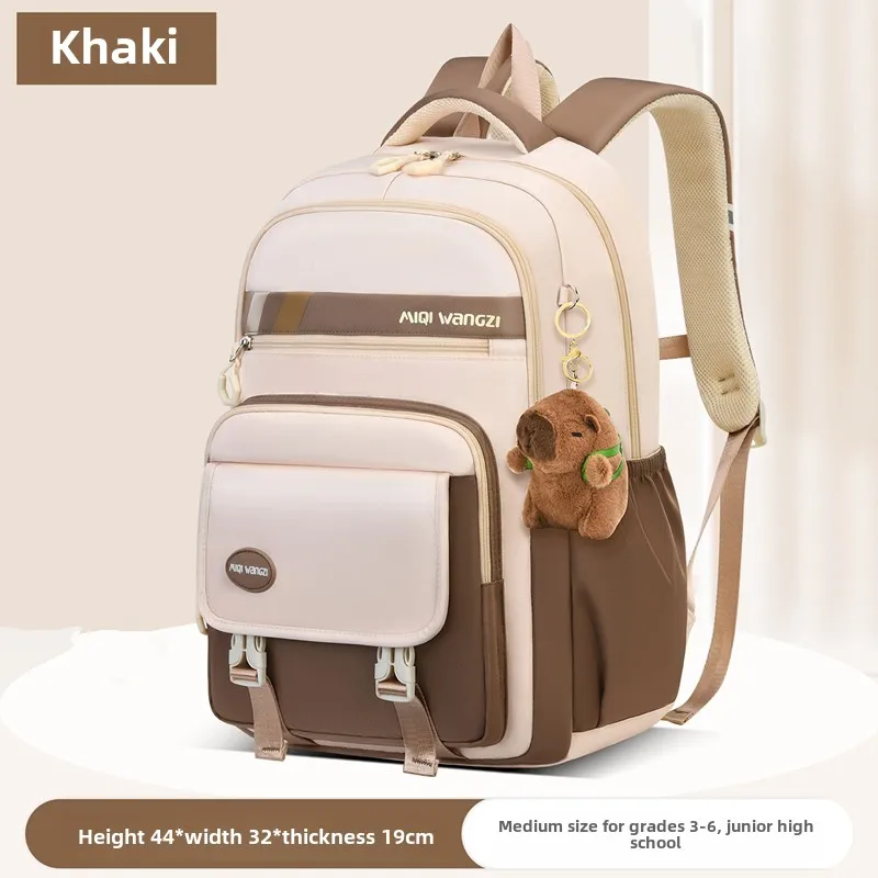 

Kawaii Kids School Backpack With Cartoon Pendant For Kids Teenager School bags Girls Children Orthopedics Waterproof Backpacks