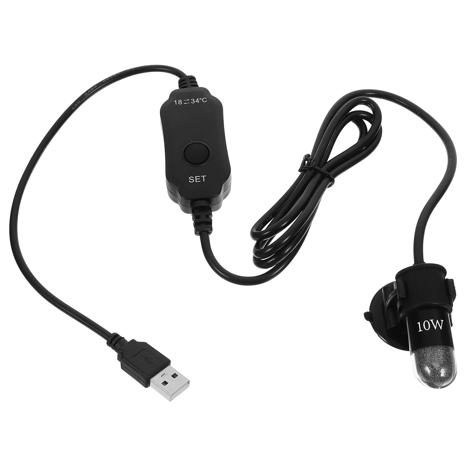 

Mini USB Aquarium Heater Intelligent Temperature Control Fast Heating Submersible Fish Tank Heating Rod Constant Temperature