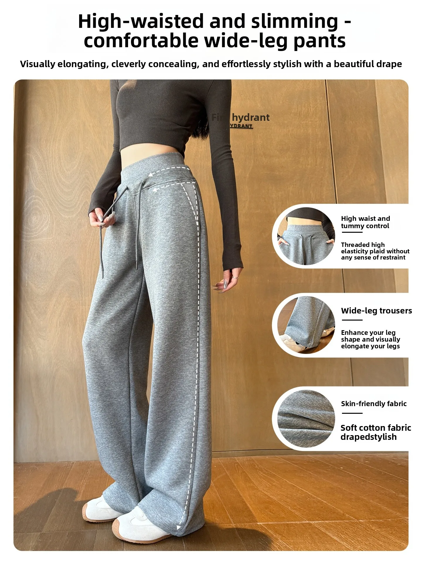 กางเกงขายาวทรงหลวมสไตล์สปอร์ตสำหรับผู้หญิง ฤดูใบไม้ผลิ ฤดูใบไม้ร่วง กางเกงโยคะ สไตล์อเมริกันลำลอง ทรงหลวม สไตล์ BF ใส่สบาย ทรงเอวสูง ผ้าฝ้าย...