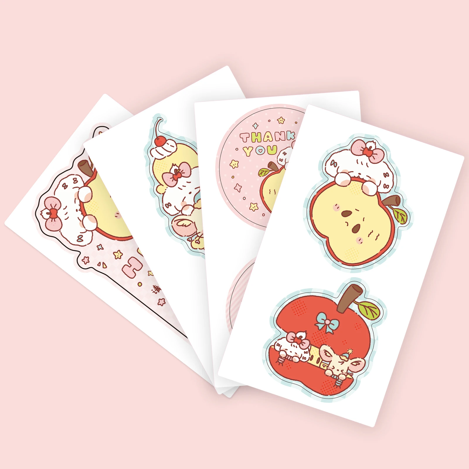 Cute Original Illustration Food Hand Account Material Stickers DIY & Stationery [Decorative Stickers] 5sheets/Pack