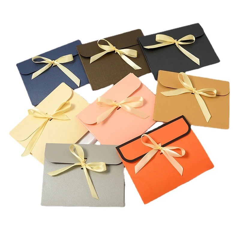 

10/Pcs High Quality Kraft Paper Gift Box Packing For Silk Scarf Invitation Envelopes Letter Postcard Photo Package Box Wedding