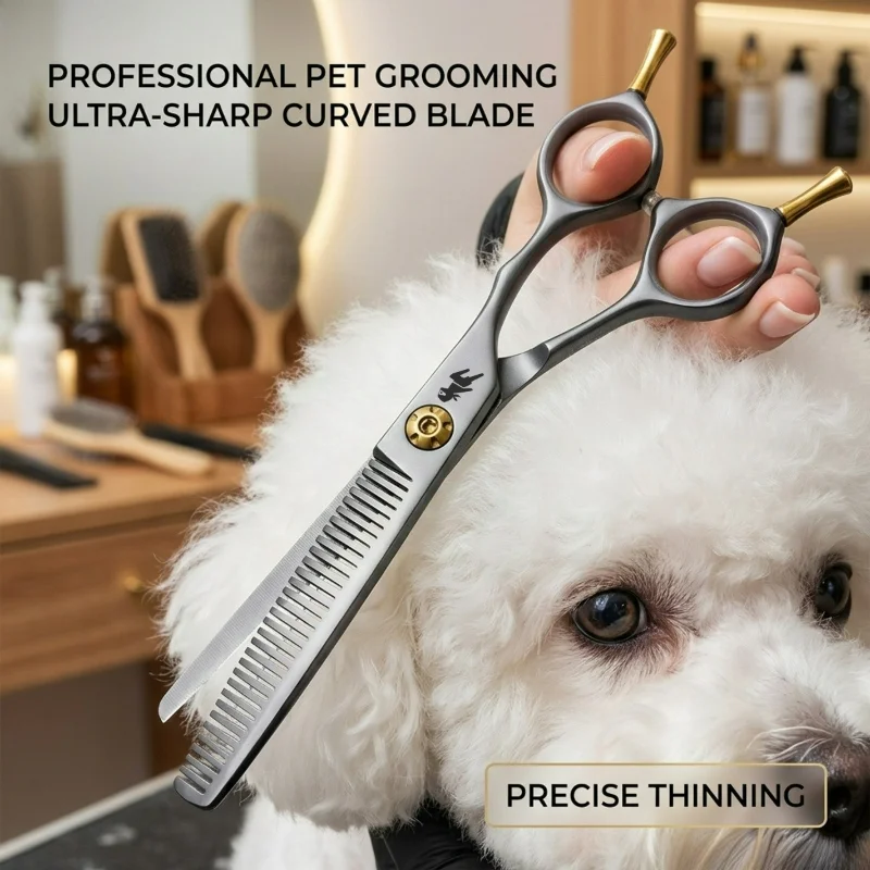 

VG10 Groomer Tools For Dog Groomer Tools 7.25 inch Professional Pet Grooming Shears Teeth Curved Chunker Scissors