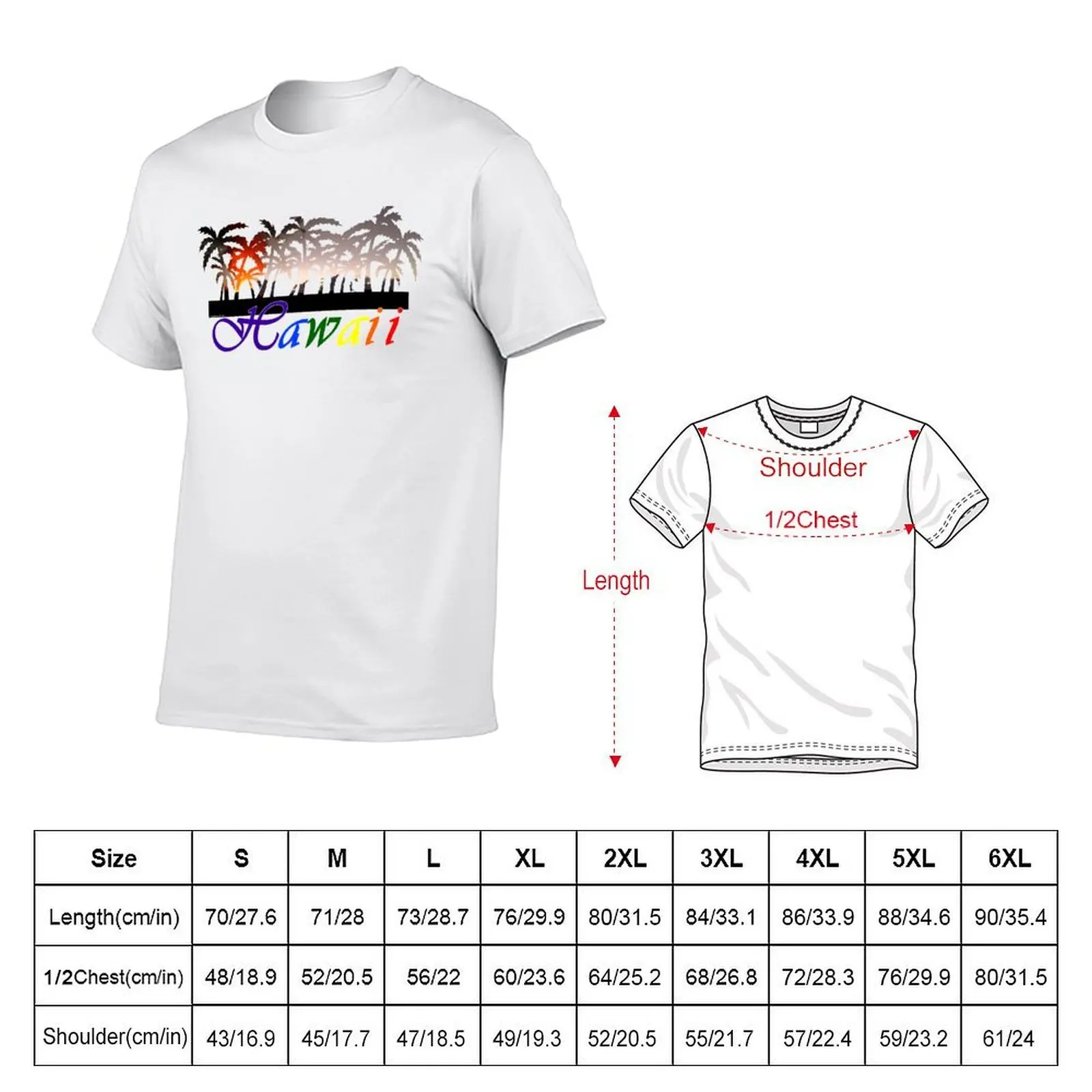Palm Trees and Volcano in Hawaii T-Shirt anime tshirt t shirts for man pack white t shirt man luxury T-shirt