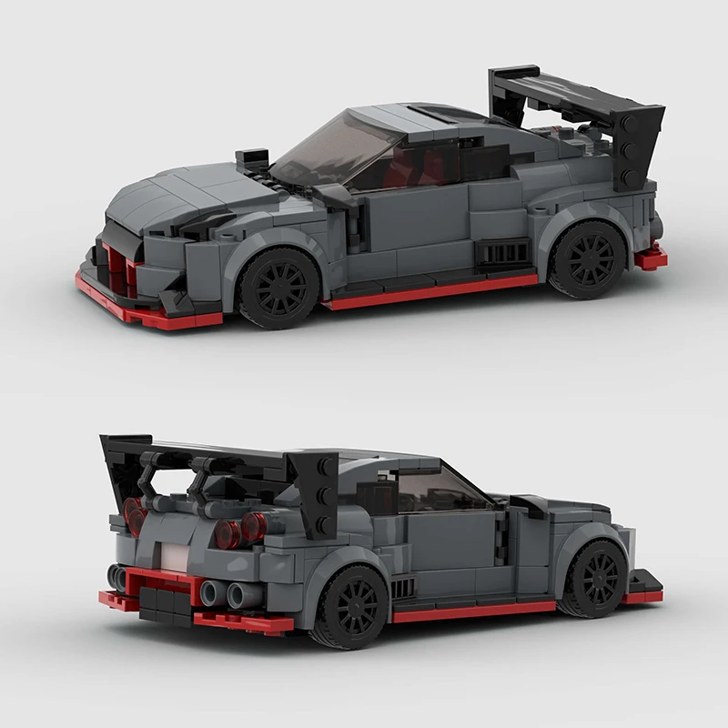 NEW MOC GT-R R35 Speed City Car Champion Racer Classic Supercar Building Blocks Brick Racing Technique Creative Garage Kid Toys