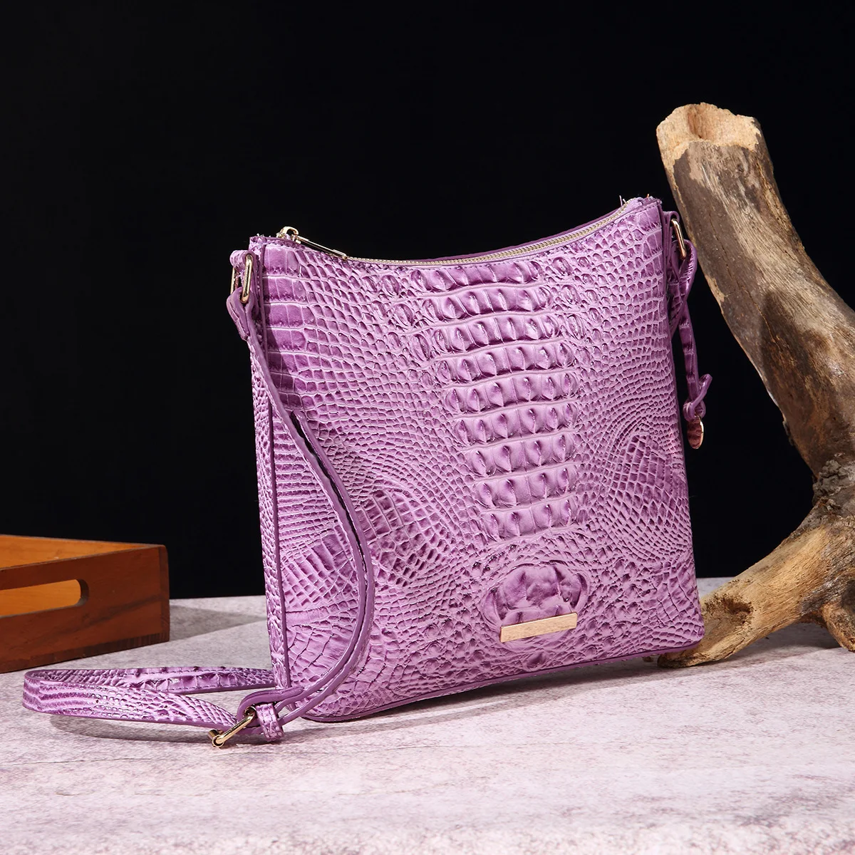 

Fashion Gradient Crocodile Pattern Crossbody Bags Designer Women Shoulder Bag Luxury Pu Leather Classic Small Tote Female Purses
