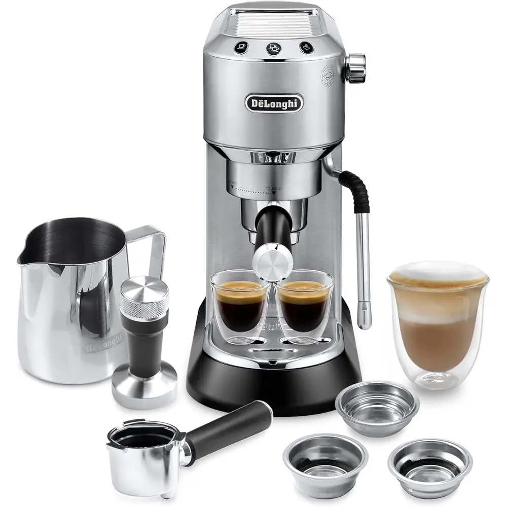 

De’Dedica Arte hine with My LatteArt Steam Wand (Milk rother), 15-Bar Pump & 3-Level Temp Control - Compact Maker or Latte & puc