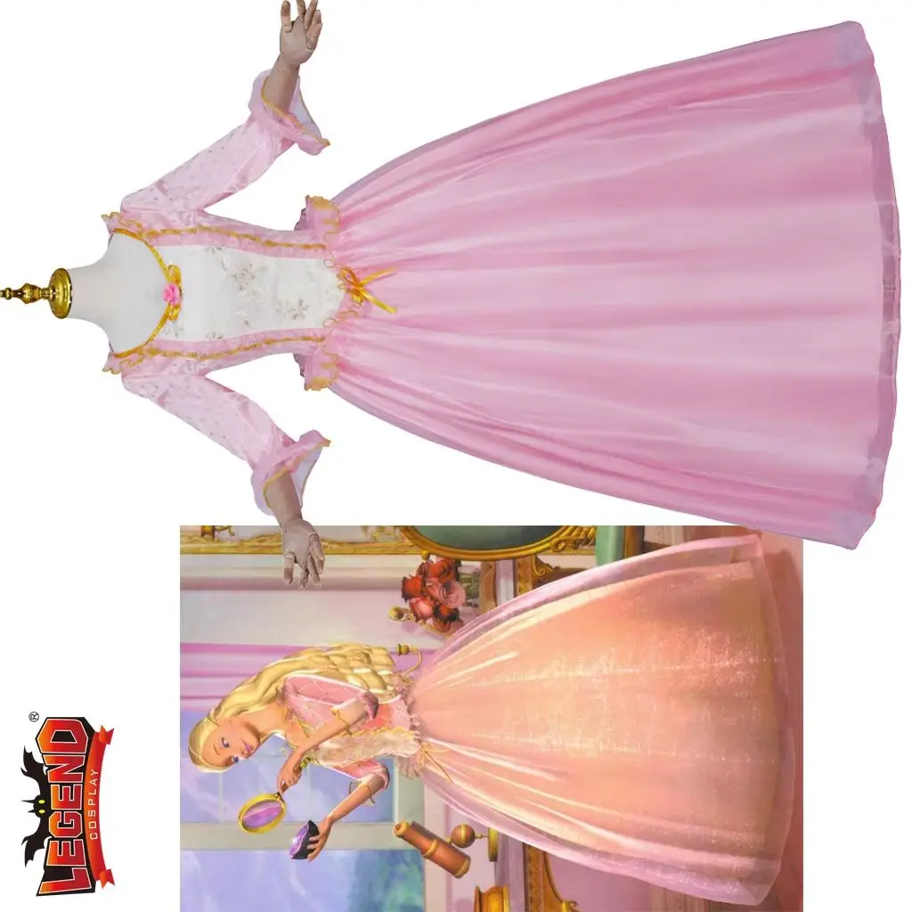 

In Stock Anneliese Cosplay Costume Doll Princess Pauper Cosplay Dress Women Pink Wedding Ball Gown