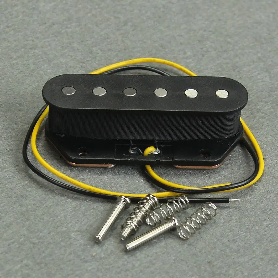 FLEOR Alnico 5 TL Guitar Bridge Pickup Single Coil Pickup Black for Electric Guitar