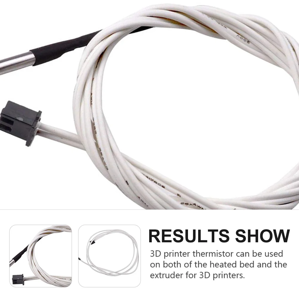 

6Pcs 3D Printer Thermistor Ntc100k Hot End Parts Durable Easy to Install Replacement Accessory Ntc100k Thermistor