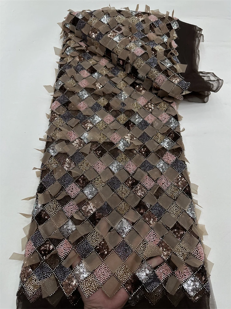 

2025, роскошная нигерийская сетчатая кружевная ткань с блестками, высокое качество, африканский тюль, кружевная ткань, французская французская ткань для женщин, шитье свадебного платья