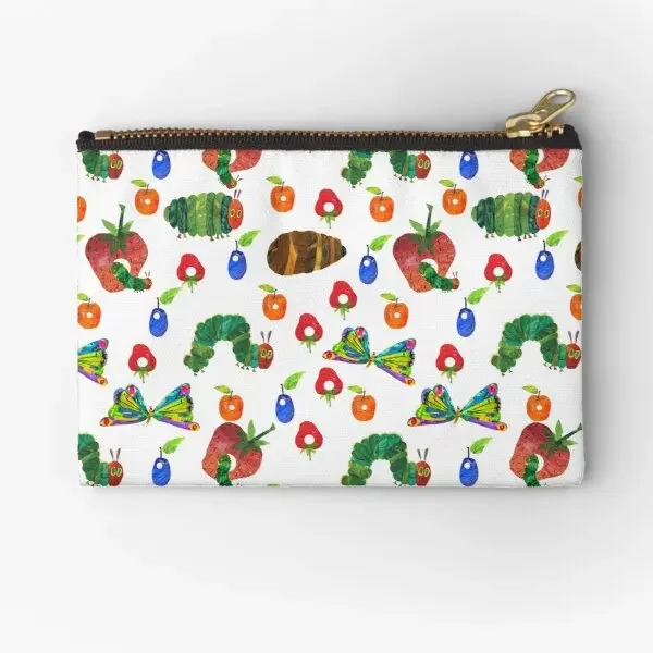 Very Hungry Caterpillar Pattern  Zipper Pouches Women Money Storage Wallet Socks Underwear Small Coin Men Packaging Pure Key