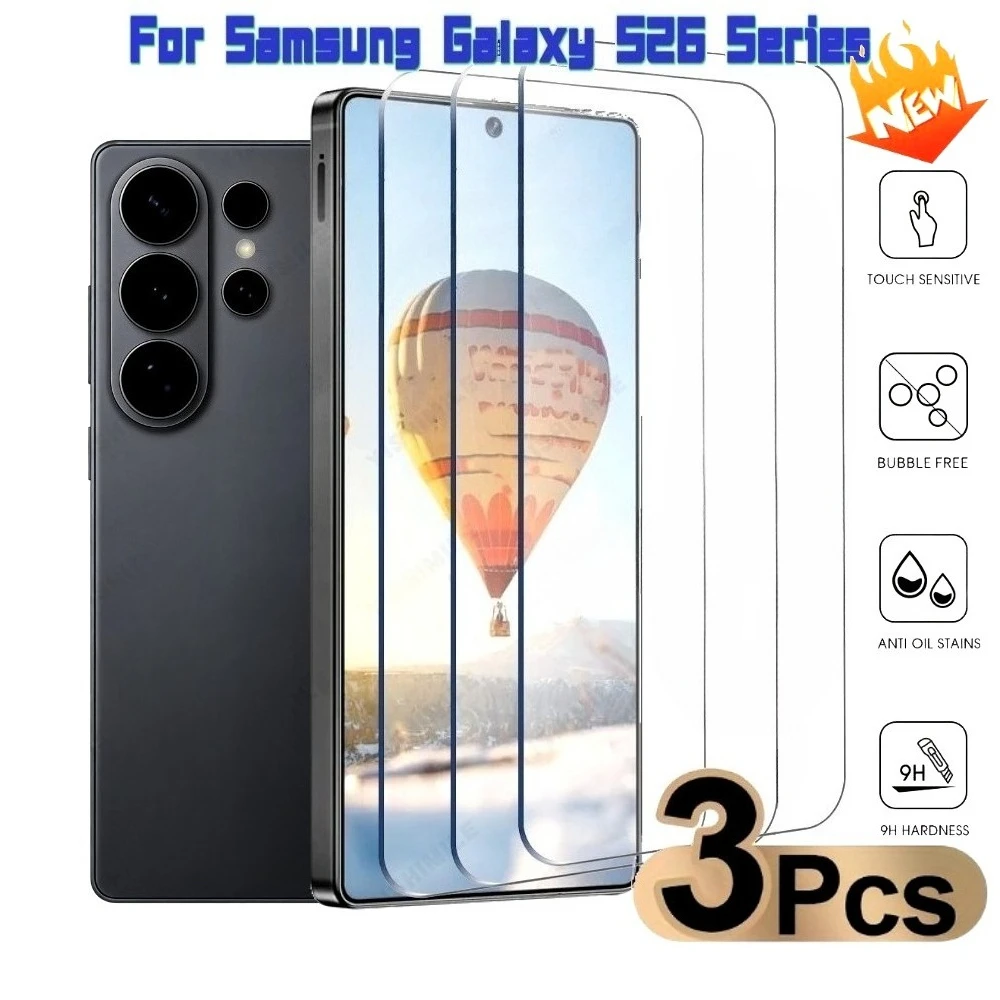 

3 шт. ультрапрозрачных защитных пленок для экрана Samsung Galaxy S26 S25 S24 Ultra S23 S22 S21 Plus S25 S24 FE, закаленное стекло с защитой от царапин