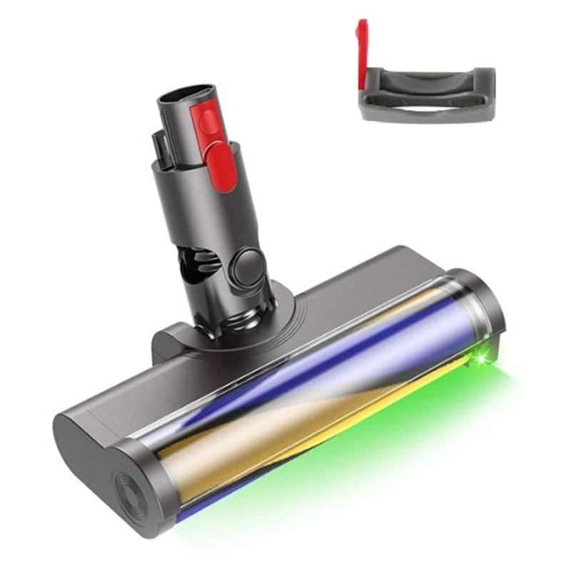 

Electric Floor Brush Head For Dyson V7 V8 V10 V11 V15 Vacuum Attachement Head Roller Brush Head With Green LED Light