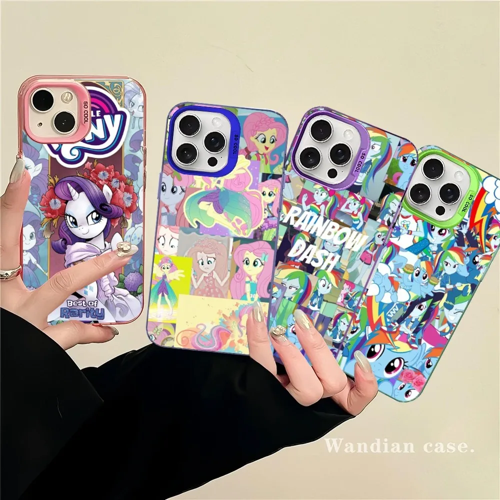 M-My Cartoon P-Pony L-Little Phone Case For iPhone 16 15 14 13 12 11 Pro Max X XR XSMAX 8 7 Plus Matte Shockproof Back Cover
