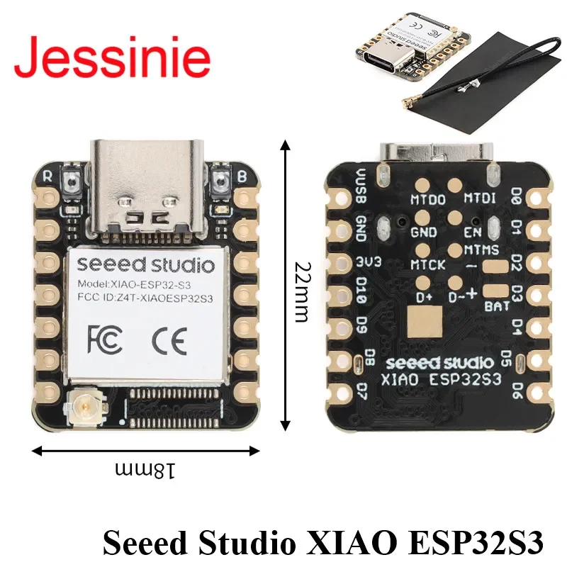 10pcs/1pc Seeeduino ESP32S3 Seeed Studio XIAO 2.4G Development Board ESP32-S3 WiFi Wireless BLE Mesh 5.0 8MB Module For Arduino