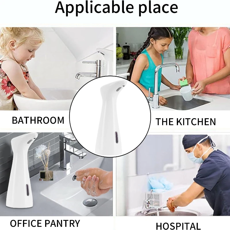 Automatic Induction Soap Dispenser, Household Tabletop Hand Sanitizer Bath Gel Foam Dispenser, Suitable for Bathroom Hotels