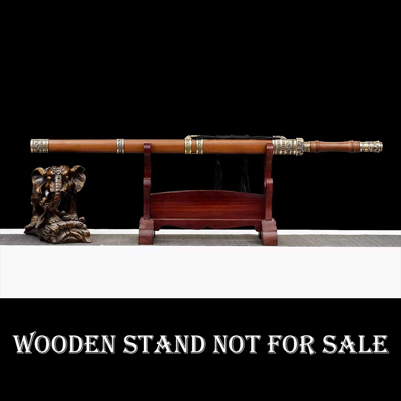 Hand-Forged Double-Edged Chinese Jian Sword Straight Blade Home Decor Gift Ornament Traditional Chinese Martial Arts-WoLong Jian