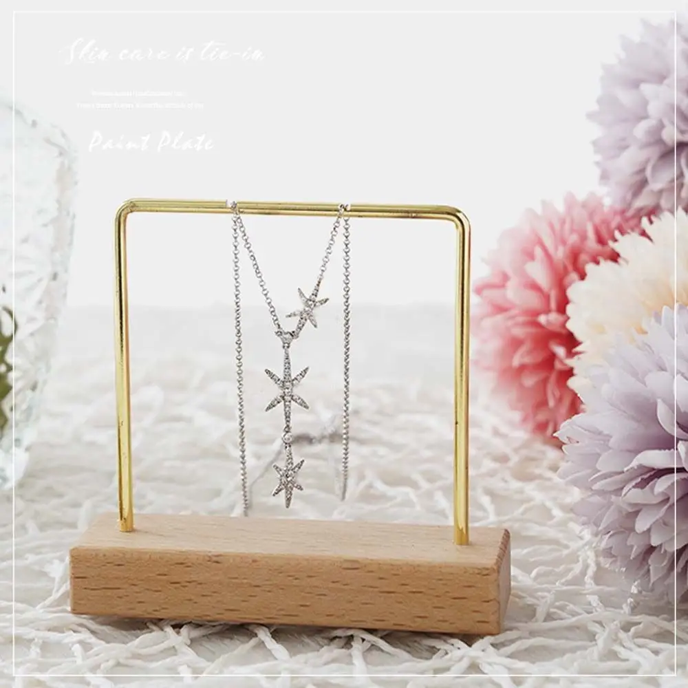 Jewelry Storage Rack Jewelry Shooting Display Props Wood Metal Earring Hanger Earring Rack Jewelry Rack Jewelry Display Stand