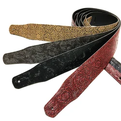 Guitar Strap Bass Strap Embossed Adjustable Electric Guitar Strap Musical Instrument Accessories