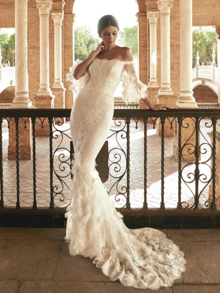 

Custom 2025 Ivory Lace Tulle Ball Gown Modest Wedding Dress with Cap Sleeves Beaded Belt Princess Bridal Gown Button Back