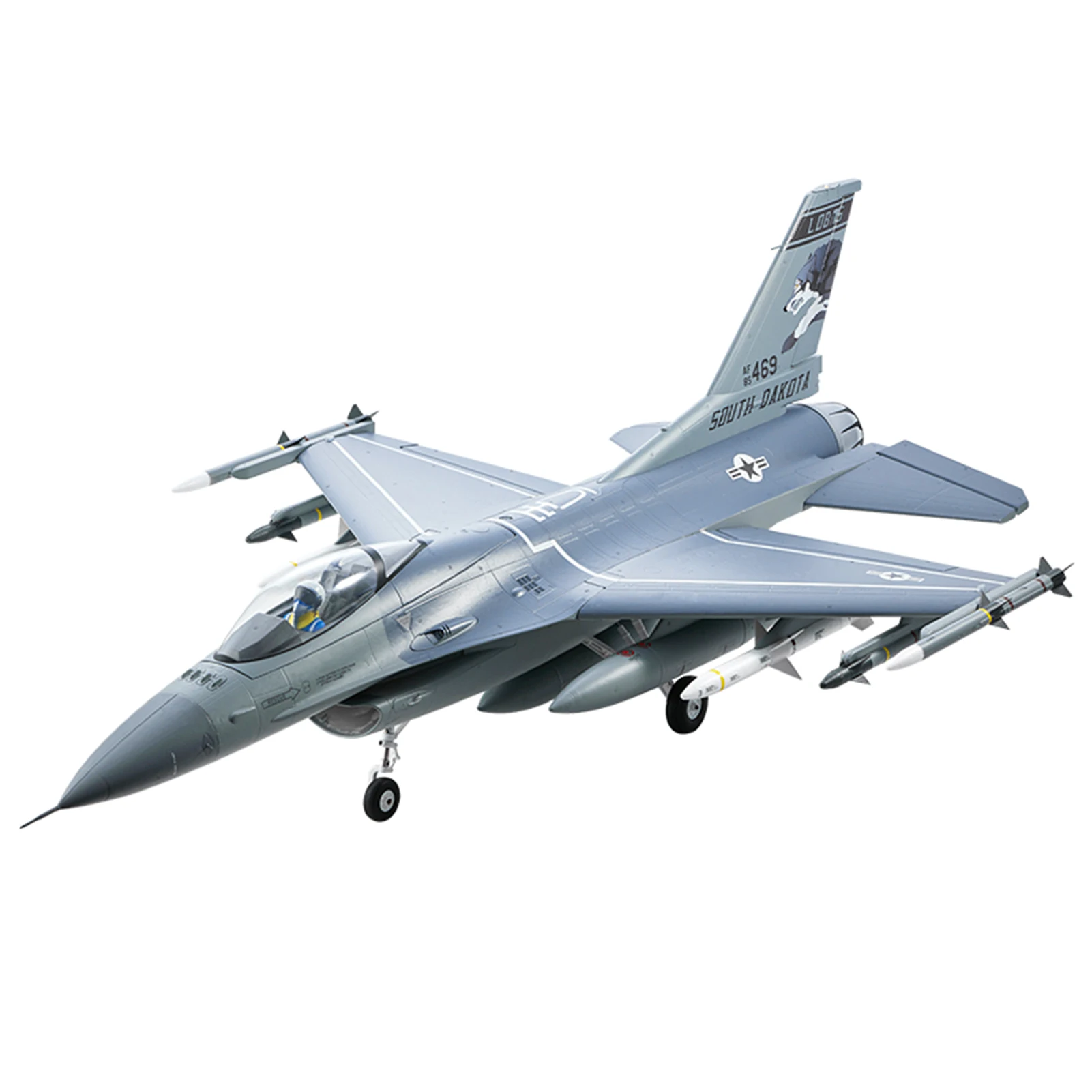 

V2 FMS 64mm F-16 Falcon Fighting Remote Control Aircraft PNP Electric Fighter Ducted Foam Aircraft Model Fixed Wing Aircraft