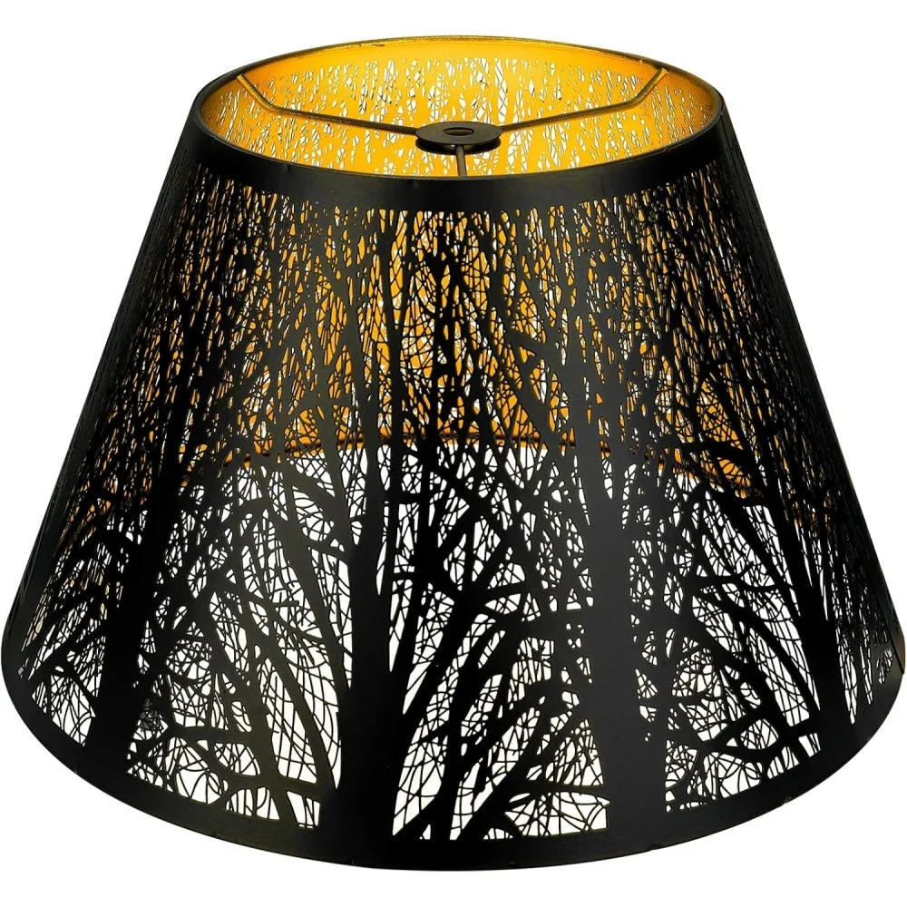 

Medium Lamp Shade Barrel Metal Lampshade with Pattern of Trees Lampshade for Table Lamp 7x13x7.8 inch Metal Lampshades Spider