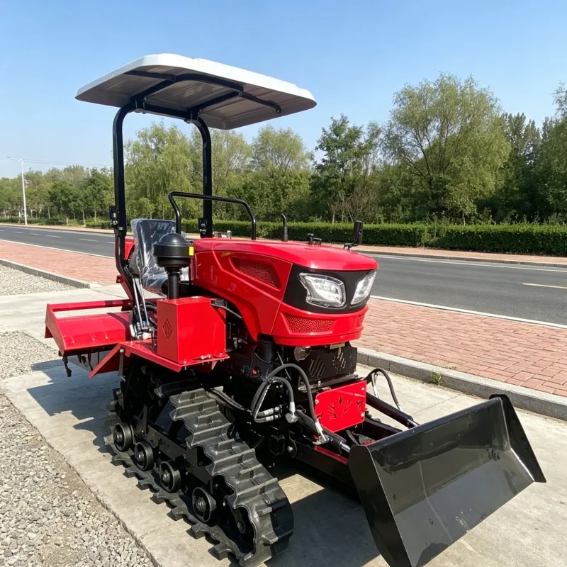 Customized EU Certified Crawler Rotary Tiller, Dual CE & EMC Approved All-Terrain Farm Cultivation Machinery