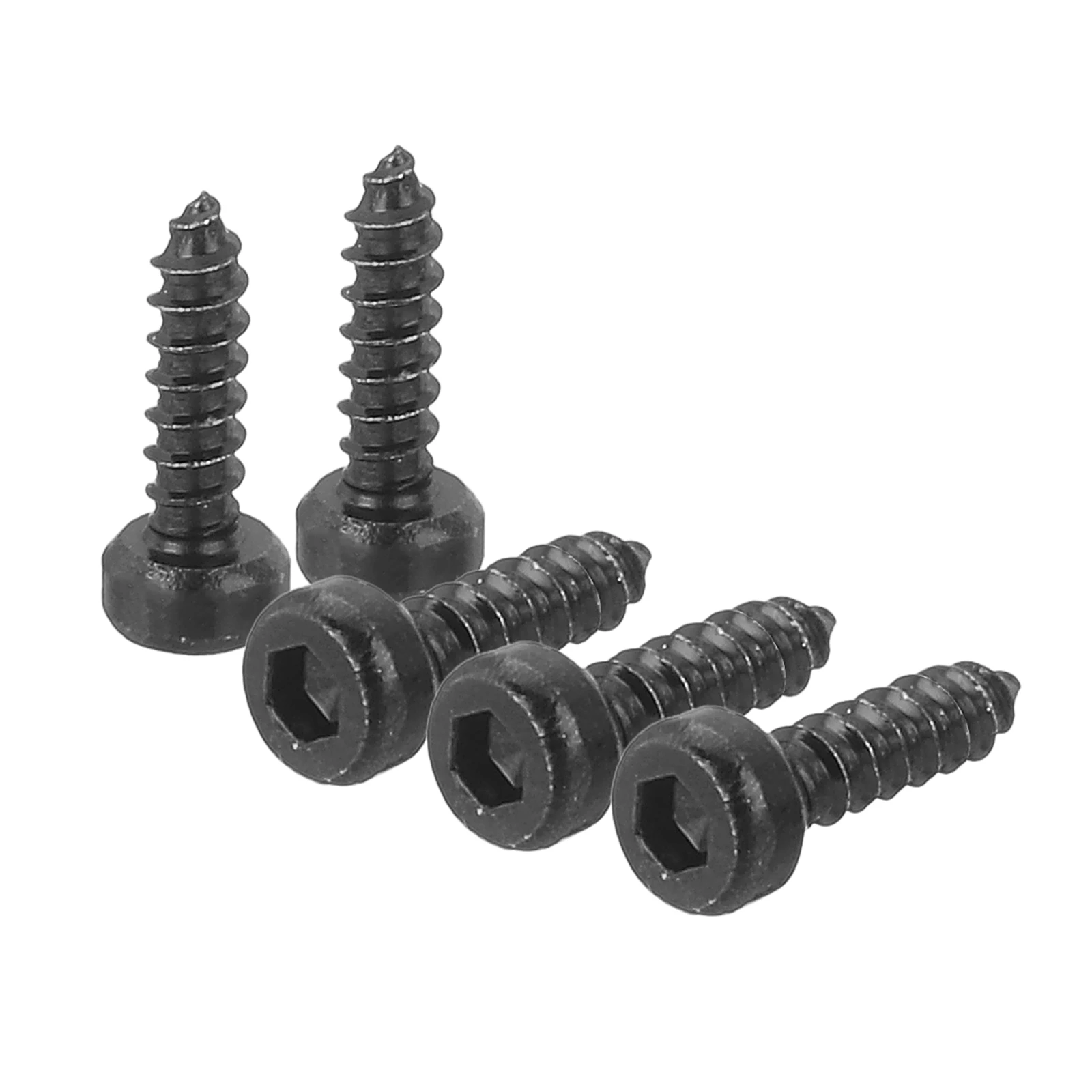 15-60Pcs M2 Hex Socket Head Cap Self-Tapping Screw 304 Stainless Steel, Hex Drive, Self Tapping Point - Black