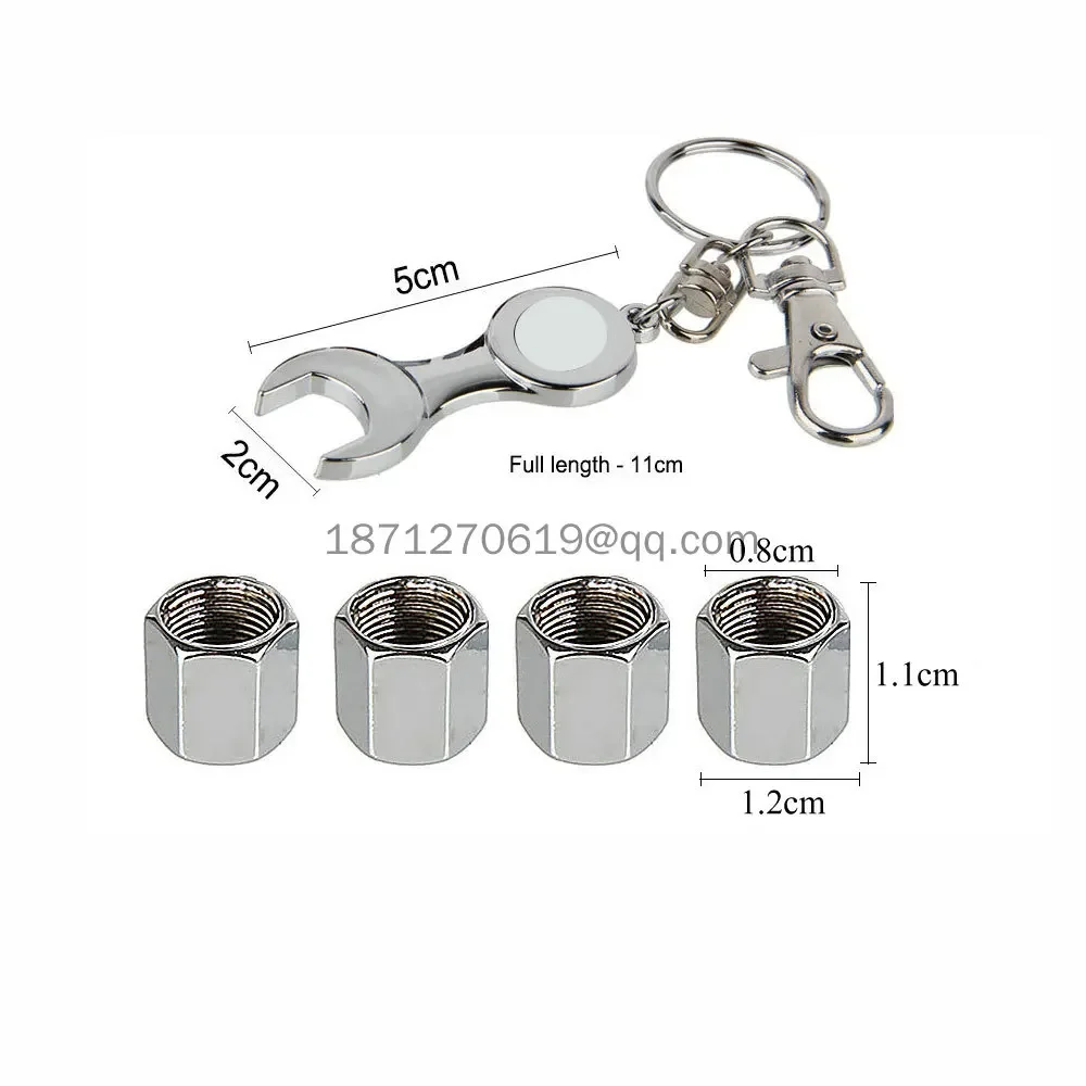 Car Styling Auto Wheels Tire Valve Stem Caps Keychain For BMW Toyota for Dodge Ram Jeep Land Rover Chevrolet Buick Chrysler Audi